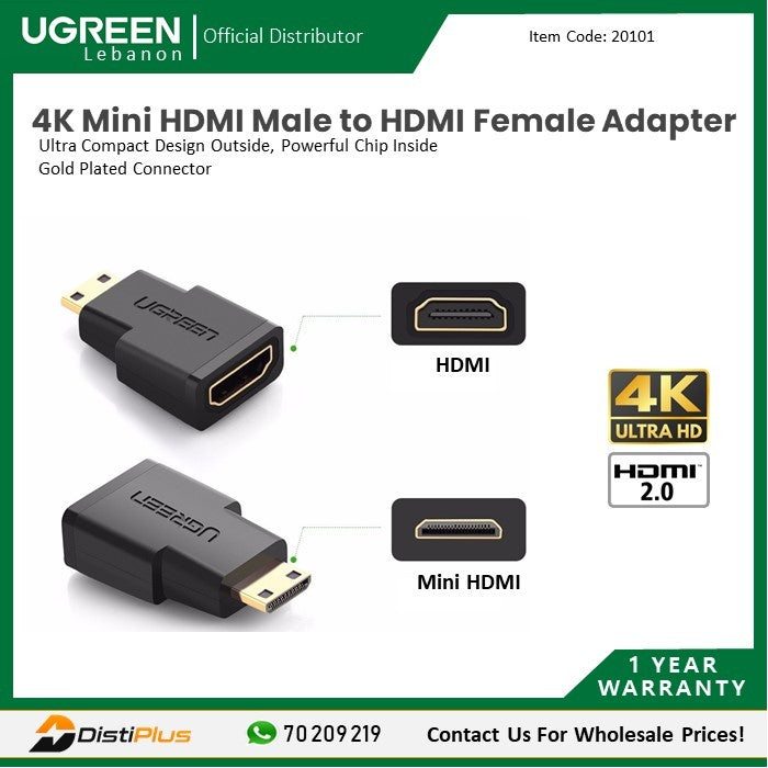 Adaptador extensión de Mini HDMI a HDMI