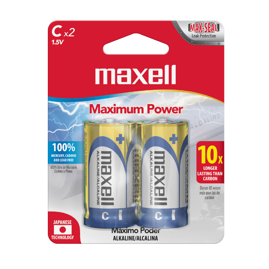 Batería mediana tipo C Alkalina 1.5V MAXELL