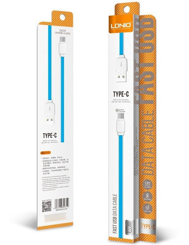 Cable LDNIO XS-07 TC de 1 metro USB-A a USB-C  Celeste